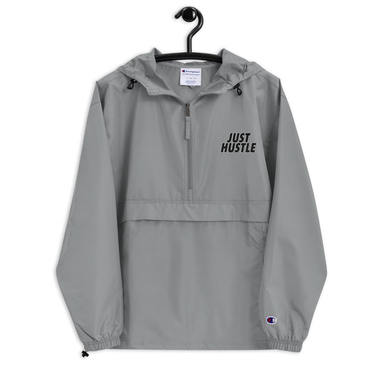 Jordan 12 wolf grey just hustle Embroidered Champion Packable Jacket