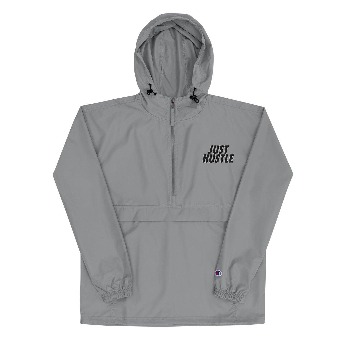 Jordan 12 wolf grey just hustle Embroidered Champion Packable Jacket