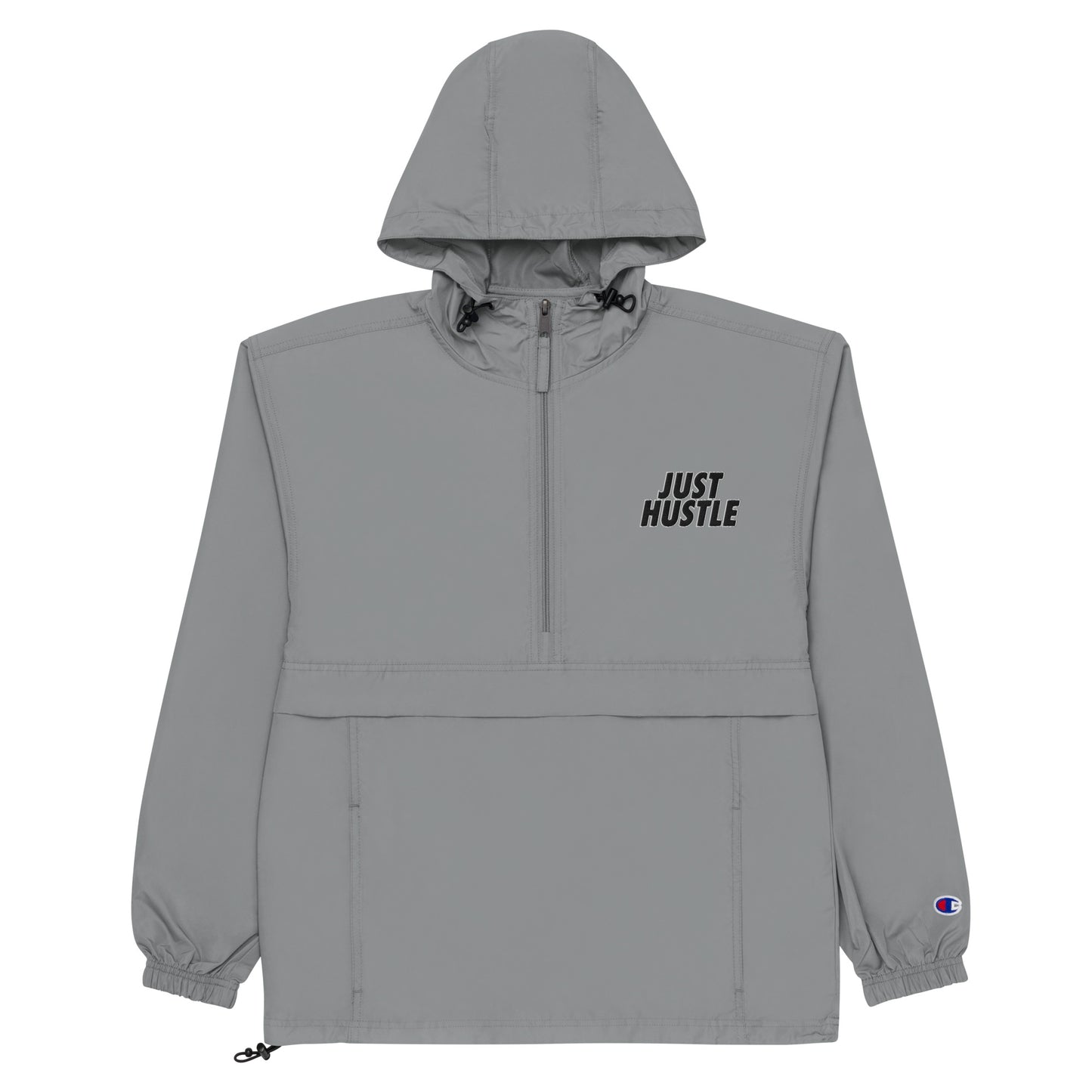 Jordan 12 wolf grey just hustle Embroidered Champion Packable Jacket