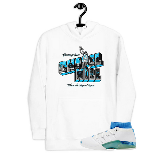 Jordan 17 low unc Chapel Hill white Hoodie