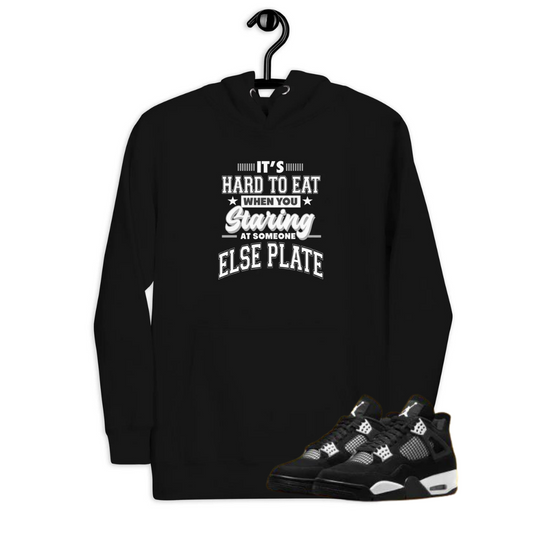 Jordan 4 white thunder hard to eat black Hoodie