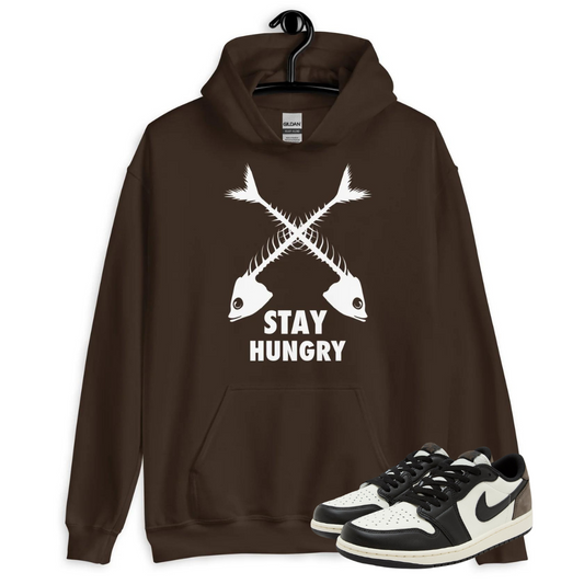 Jordan 1 low Stay Hungry Brown Hoodie