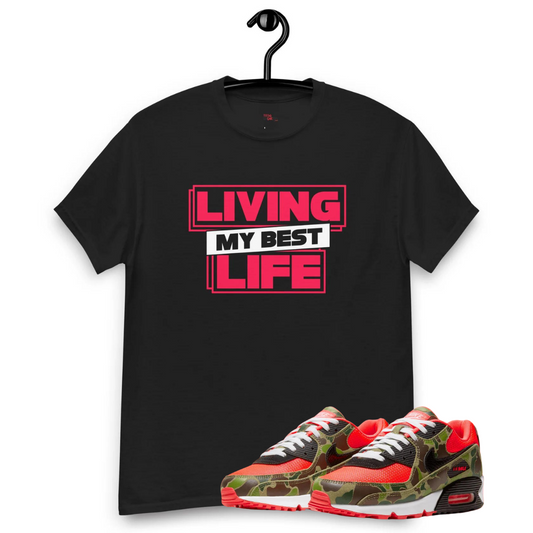 Airmax 90 reverse duck camo best life black  tee