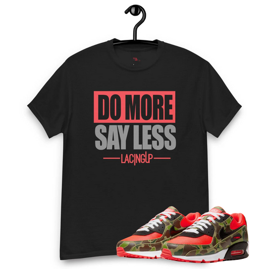 Airmax 90 reverse say less duck camo black tee