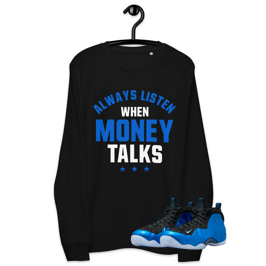 Air foamposite Royal Money talks Black sweatshirt