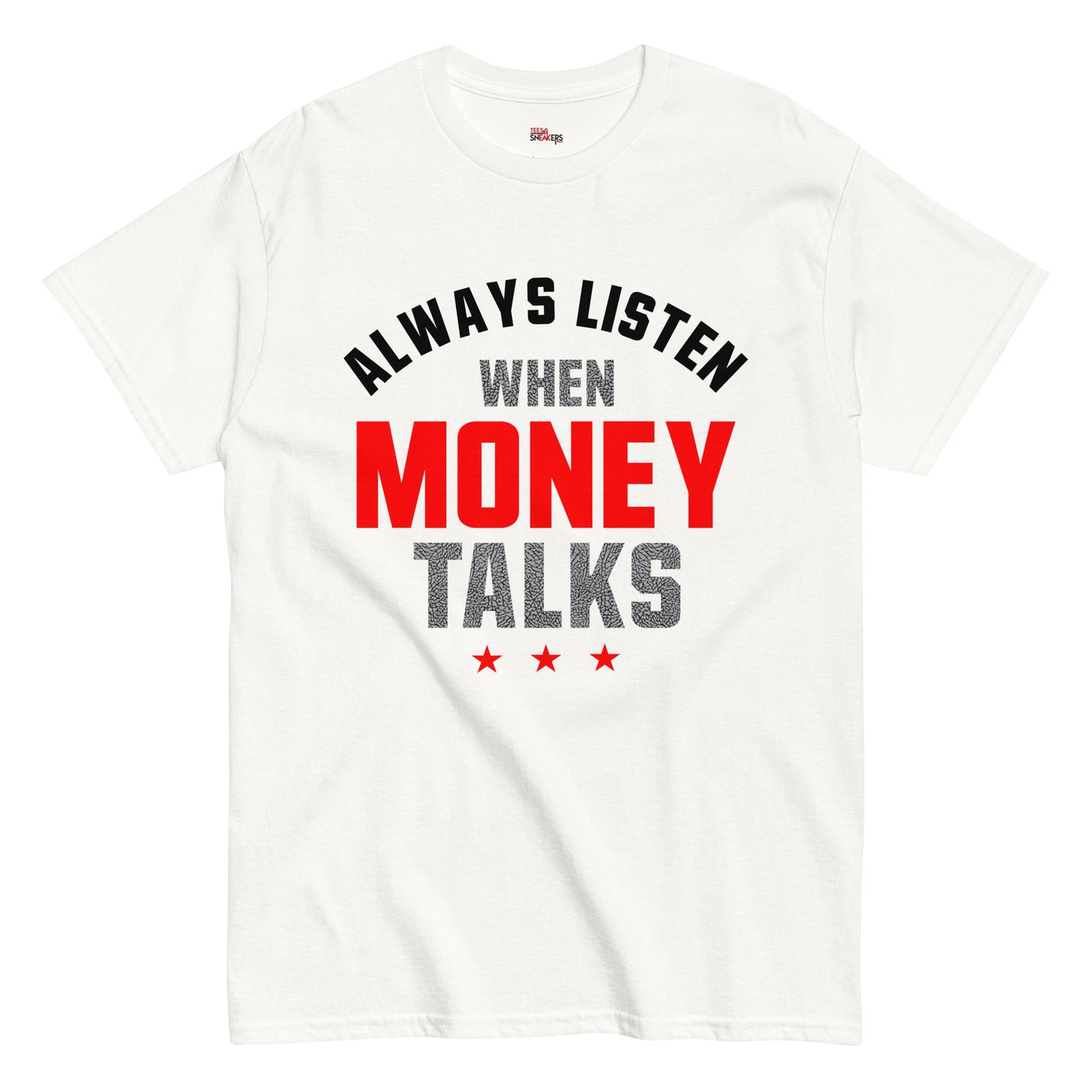 Jordan 3 Cement Grey money talks White tee