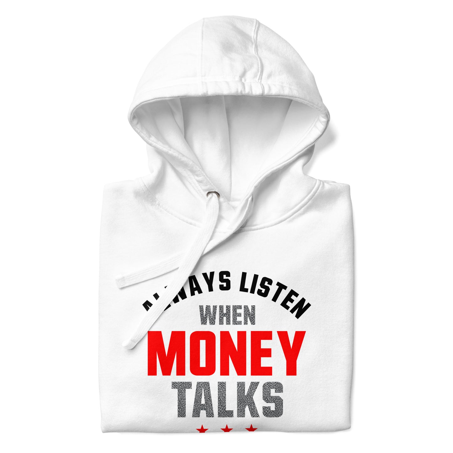 Jordan 3 Grey Cement money talks White Hoodie